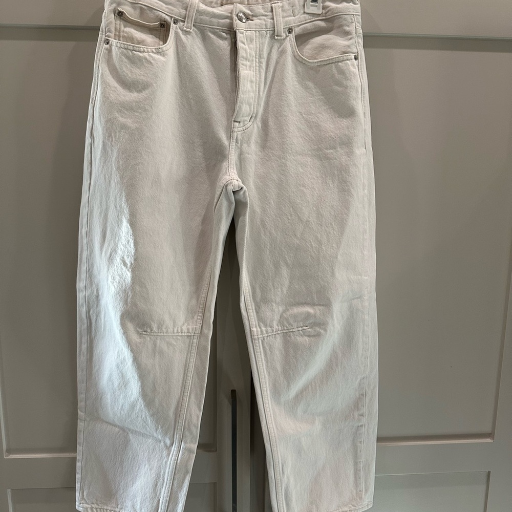 Madewell White Ankle Cropped Jeans